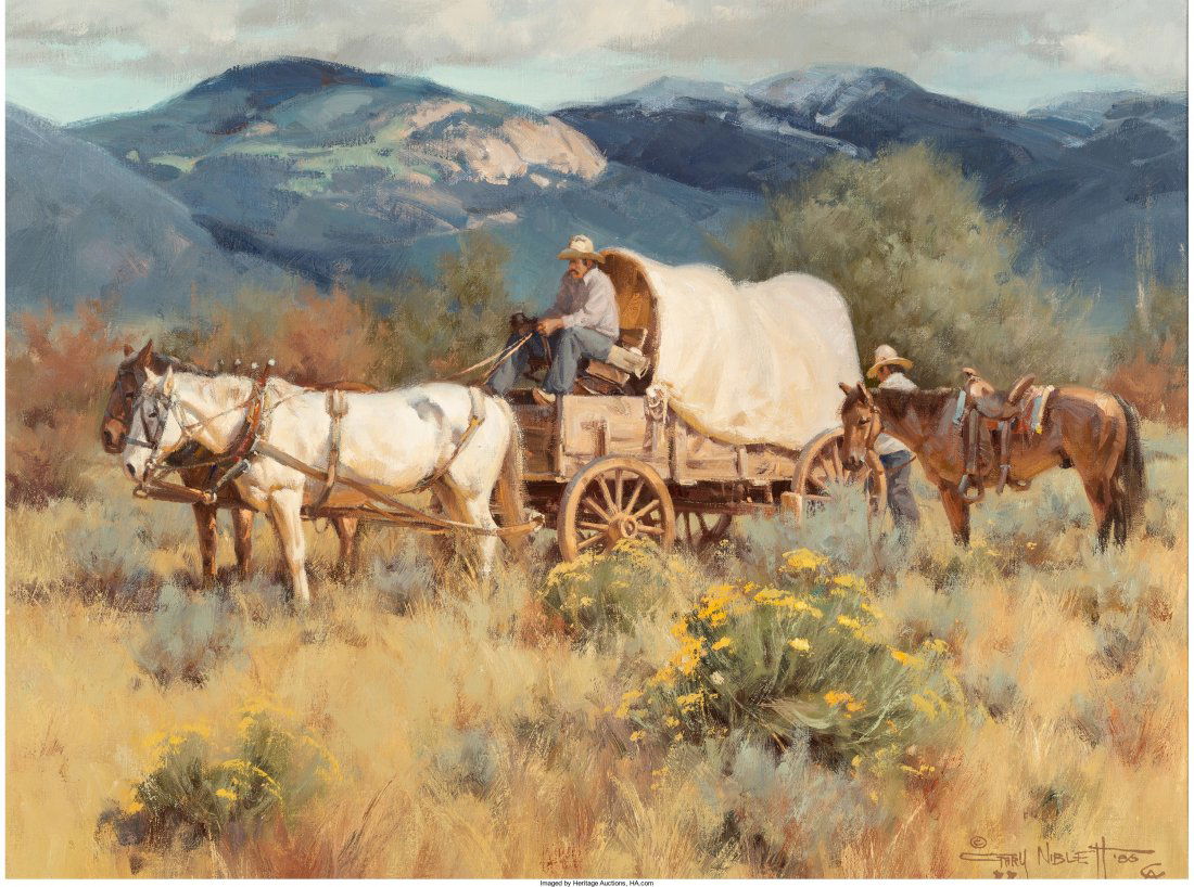 Gary Lawrence Niblett (American, b. 1943) Road t: Gary Lawrence Niblett (American, b. 1943)Road to Taos, 1986Oil on canvas