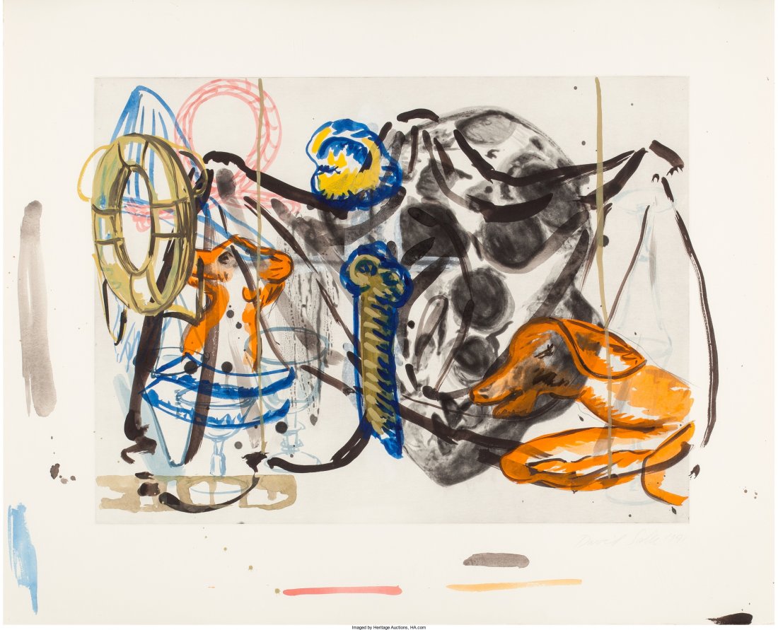 David Salle (American, b. 1952) Untitled, 1991 G: David Salle (American, b. 1952) Untitled, 1991 Gouache and pencil on etching