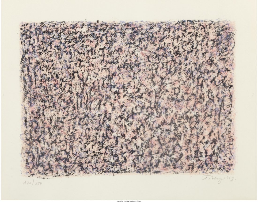 Mark Tobey (American, 1890-1976) Untitled, 1967 : Mark Tobey (American, 1890-1976) Untitled, 1967 Lithograph in colors 6-1/2
