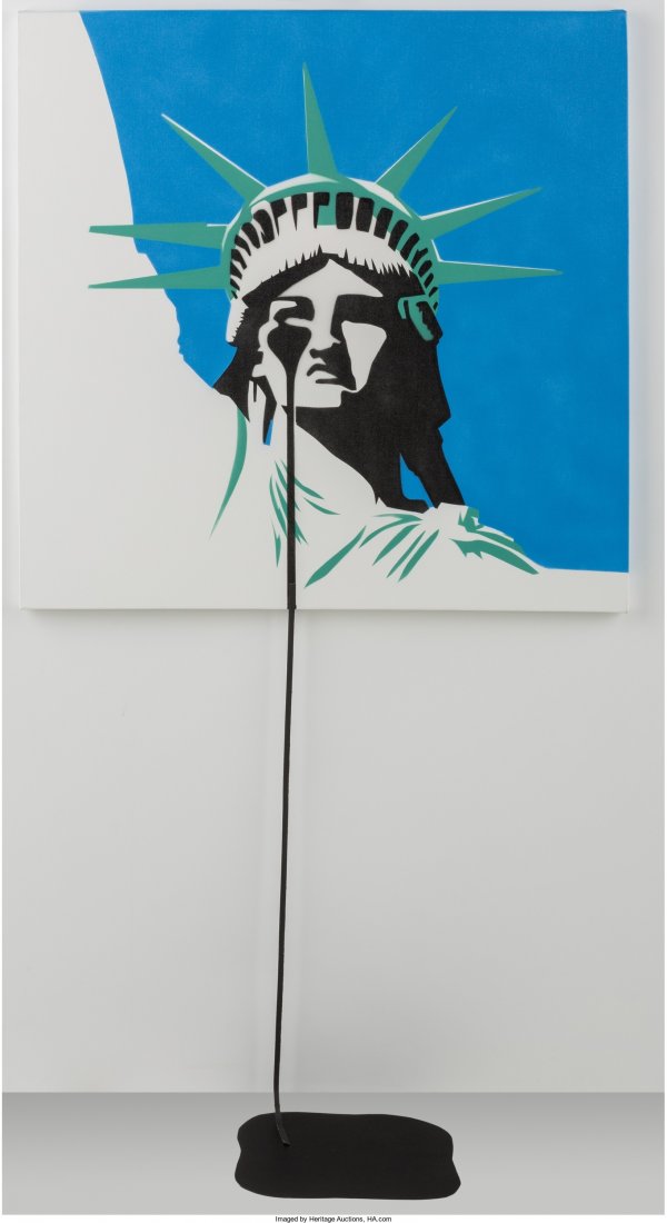 Pure Evil (b. 1968) America's Nightmare, 2017 Sp: Pure Evil (b. 1968)America's Nightmare, 2017Spray paint on canvas29-3/4