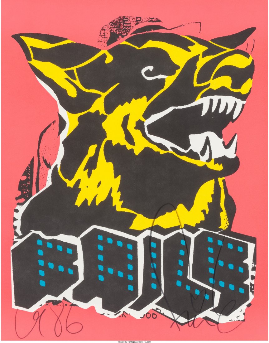 FAILE (20th/21st Century) Dog (Blacklight), 2015: FAILE (20th/21st Century)Dog (Blacklight), 2015Silkscreen on paper28 x 22 inche