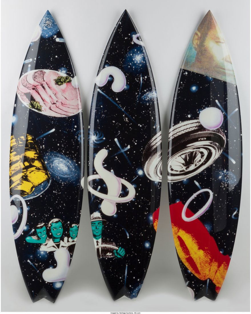 Tim Bessell X Kenny Scharf Space Age (Triptych-: Tim Bessell X Kenny ScharfSpace Age (Triptych- Series of 3)Polyester r