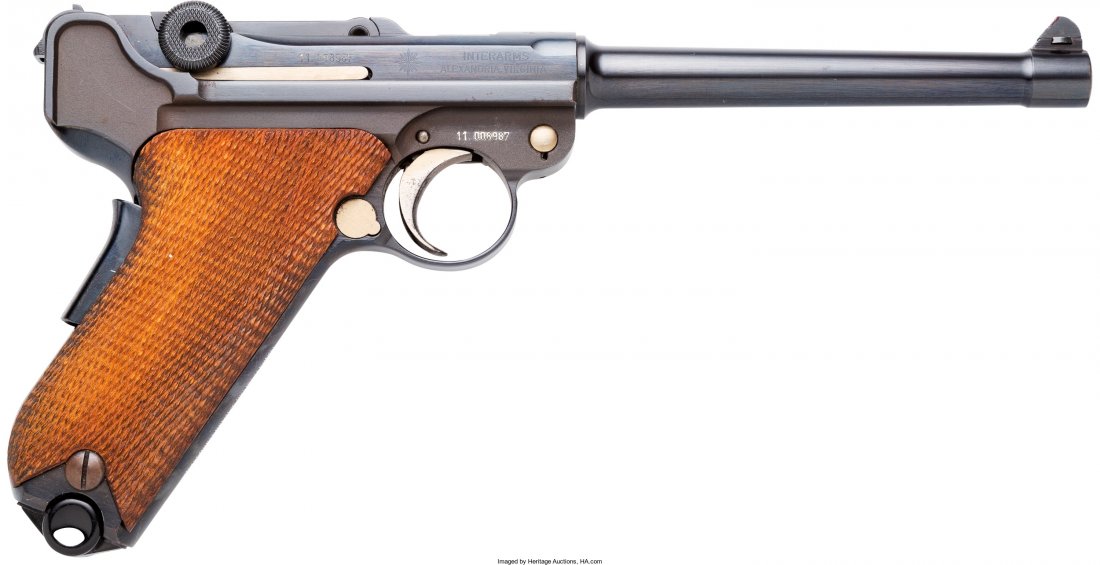 Original Mauser American Eagle Luger Semi-Automa: Original Mauser American Eagle Luger Semi-Automatic Pistol. Serial no. 11.008987, 9mm