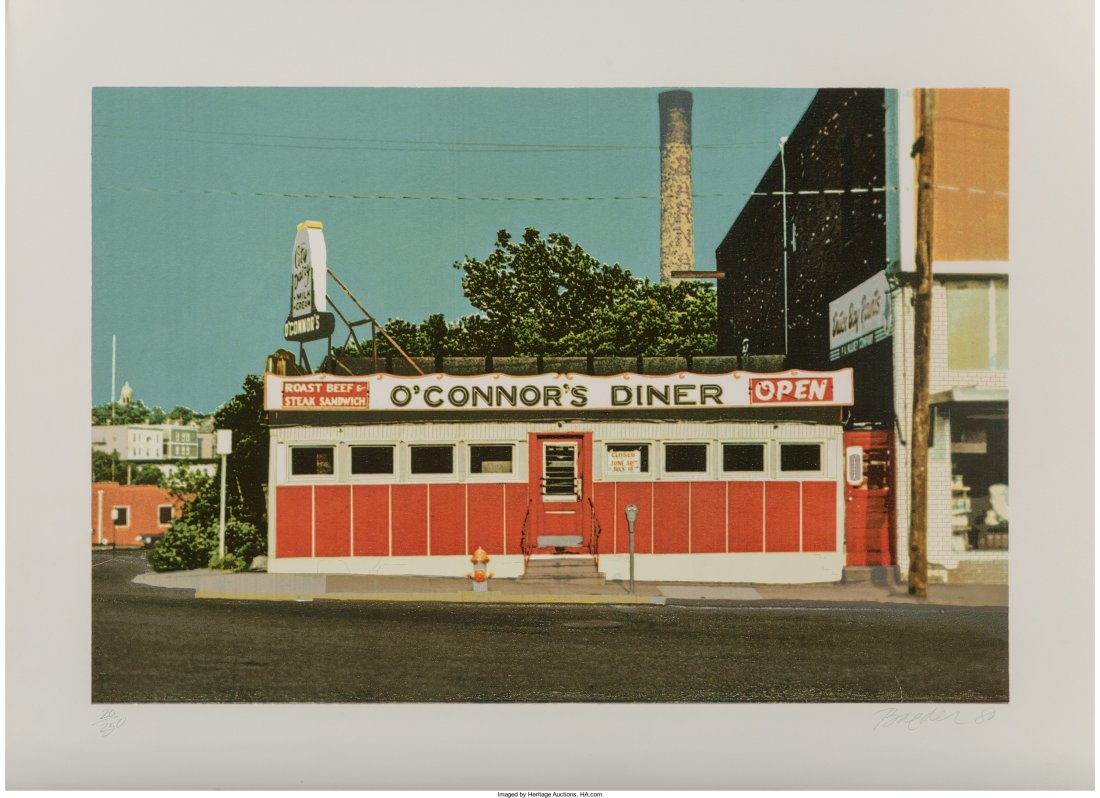 John Baeder (b. 1938) O'Connor's Diner, 1980 Scr: John Baeder (b. 1938)O'Connor's Diner, 1980Screenprint in colors16-3/4