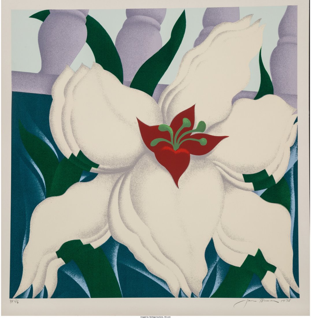 Jack Brusca (1939-1993) Flower, 1978 Screenprint: Jack Brusca (1939-1993)Flower, 1978Screenprint in colors23-5/8 x 23-5/8