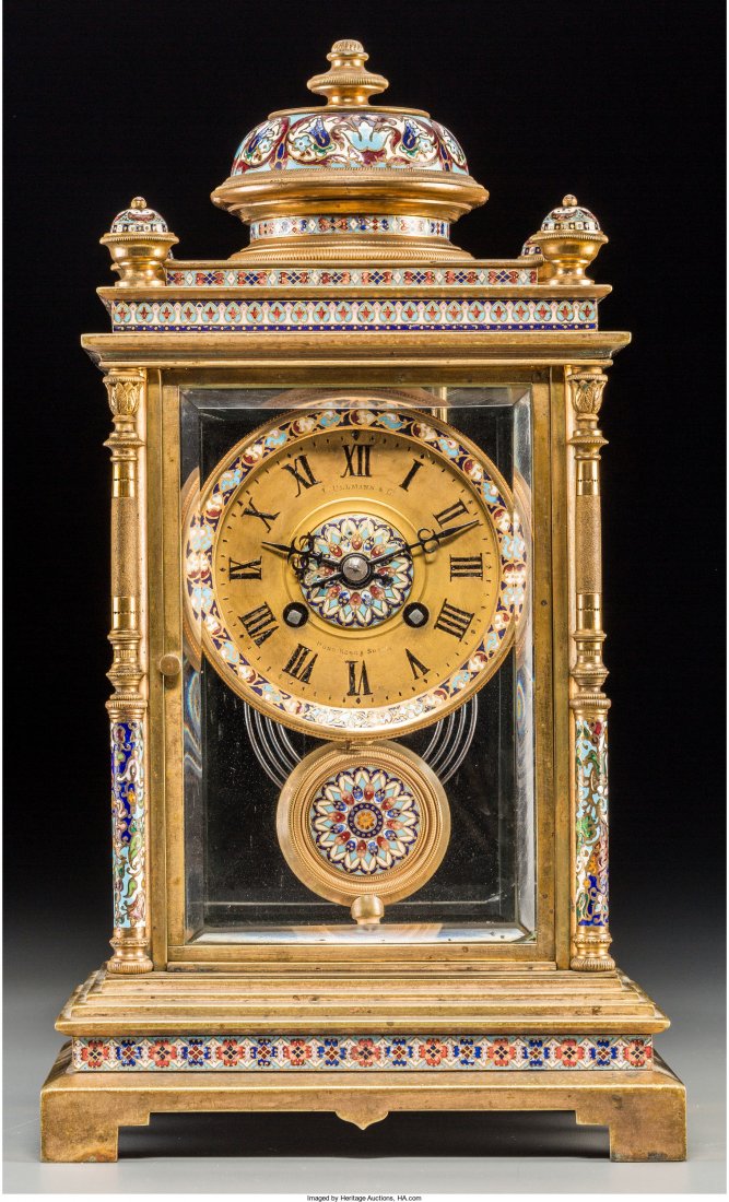 A French Cloisonne and Champleve Enamel Mantel (1 of 3)