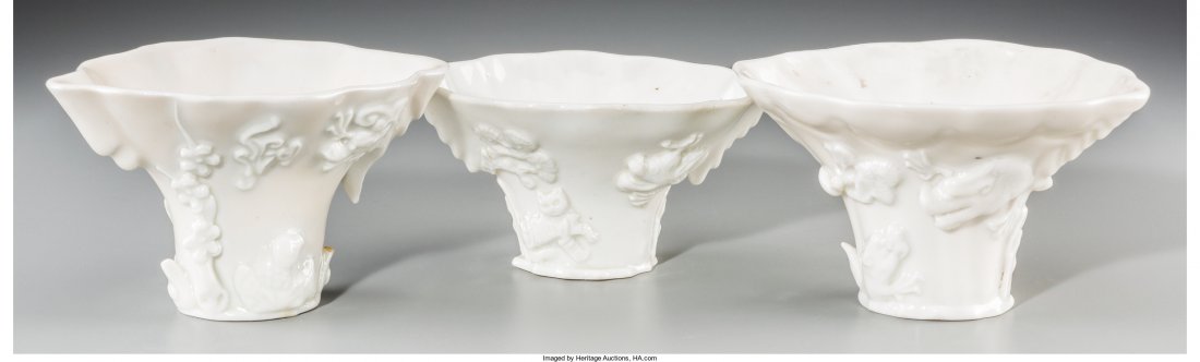 A Set of Three Chinese Dehua Porcelain Libation (1 of 3)