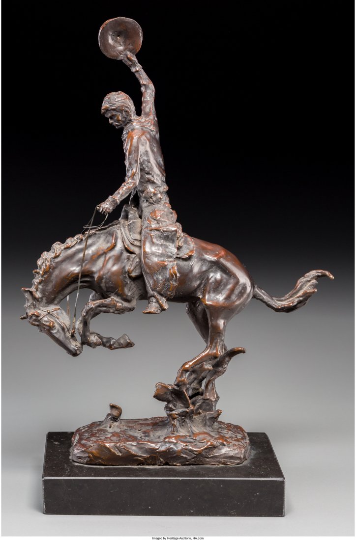 Carl Kauba (Austrian, 1865-1922) Bucking Bronco Bronze: Carl Kauba (Austrian, 1865-1922) Bucking Bronco Bronze with brown patina 14-3/8 inches (36.5 cm) high on a 1-1/2 inches (3.8 cm) high granite base Inscribed on base: Kauba Property from the Estate of 