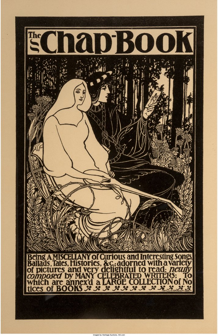 William H. Bradley (1868-1962) The Chap-Book (from Les: William H. Bradley (1868-1962) The Chap-Book (from Les Maîtres de L'Affiche), pl. 136 Lithograph 11-3/4 x 7-1/2 inches (29.8 x 19.1 cm) (image) Blindstamp of the publisher lower right Printed by Chai