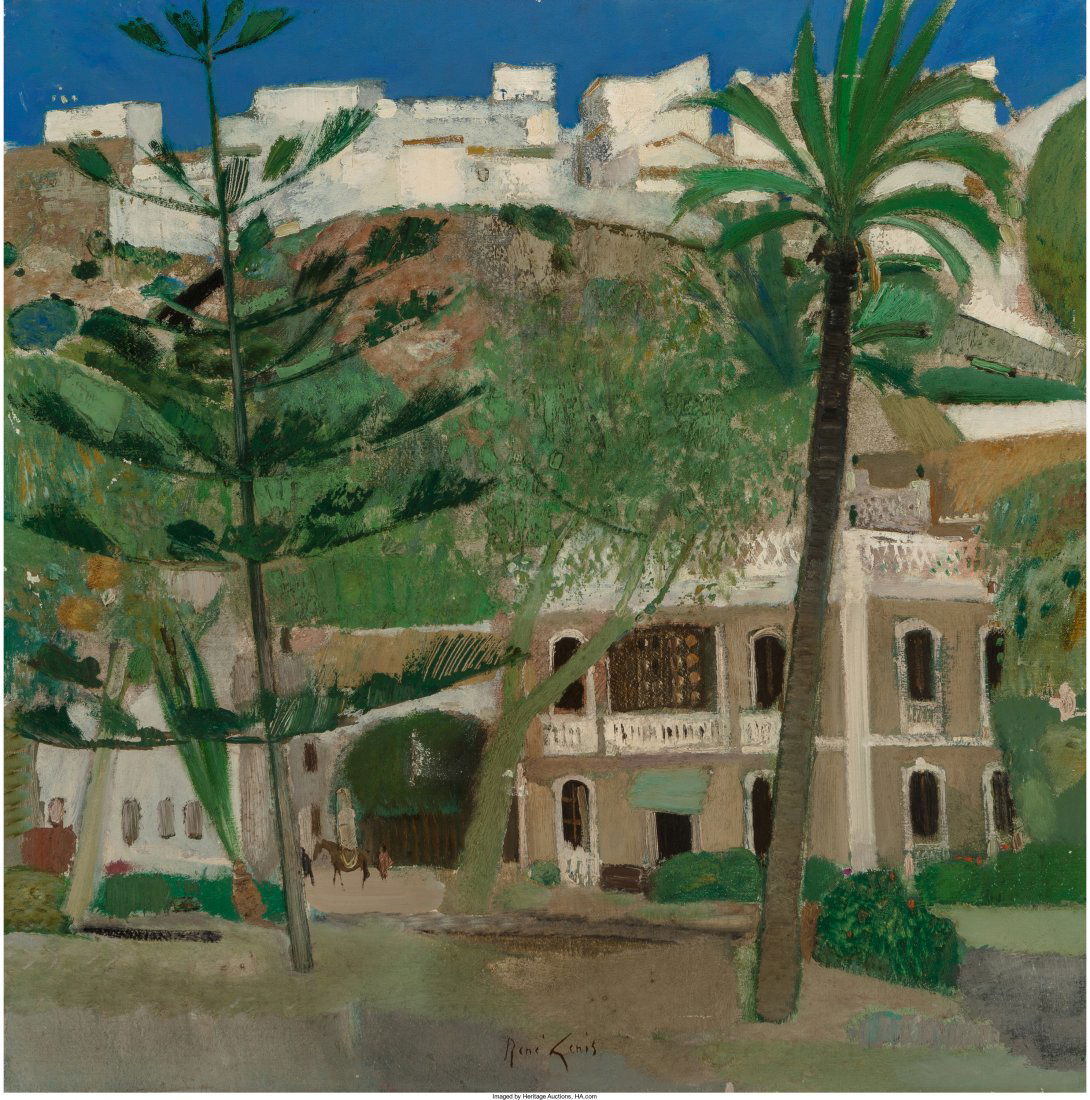 René Genis (French, 1922-2004) La Ville Haute-Almunecar: René Genis (French, 1922-2004) La Ville Haute-Almunecar Oil on canvas 31-1/2 x 31-1/4 inches (80.0 x 79.4 cm) Signed lower center: René Genis PROVENANCE: David B. Findlay Galleries, New York.HID0490