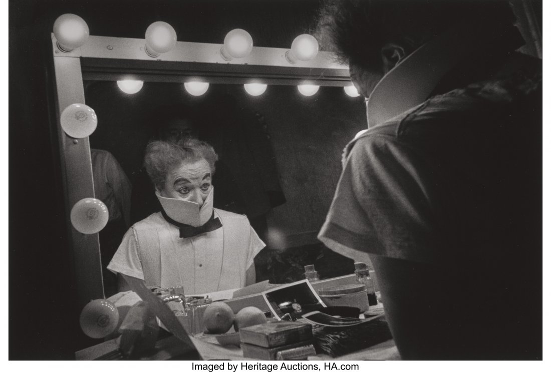 W. Eugene Smith (American, 1918-1978) Charlie Ch: W. Eugene Smith (American, 1918-1978)Charlie Chaplin looking in a mirror, 1952<