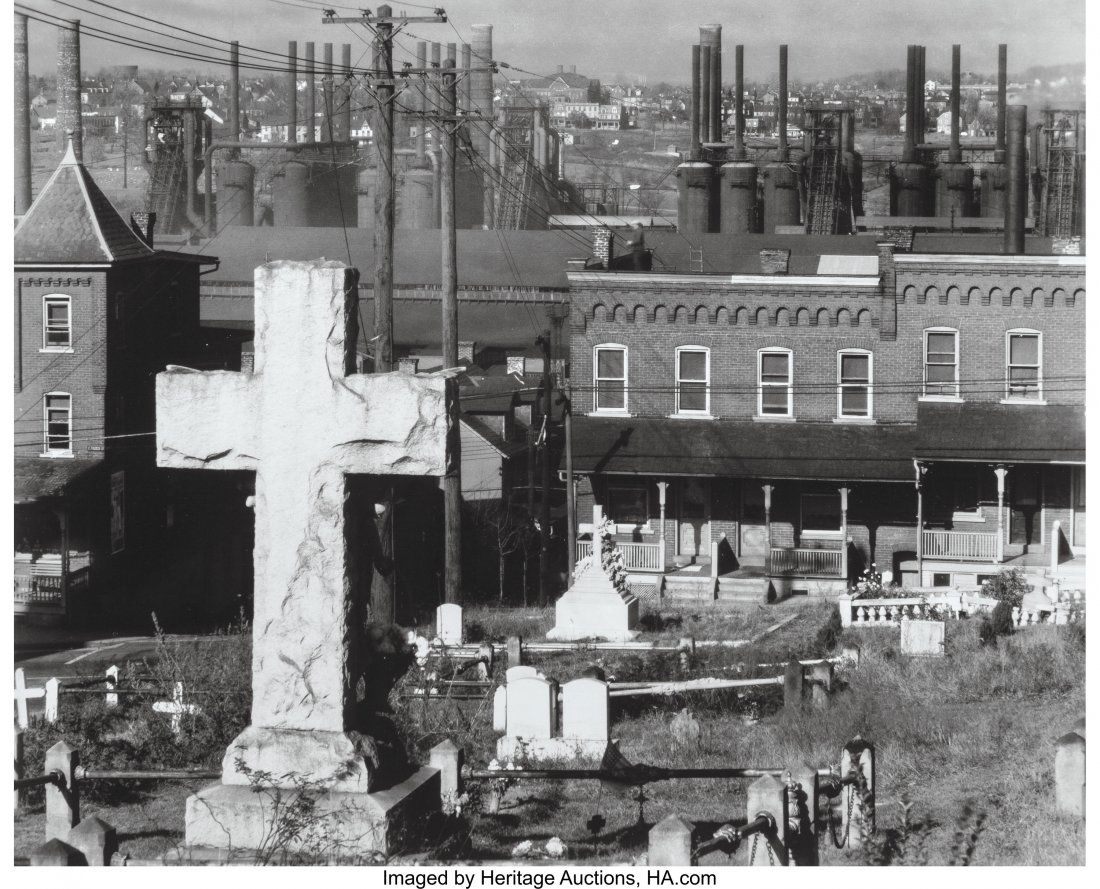 Walker Evans (American, 1903-1975) Graveyard, Ho: Walker Evans (American, 1903-1975)Graveyard, Houses, and Steel Mill, Bethlehem, Pennsyl