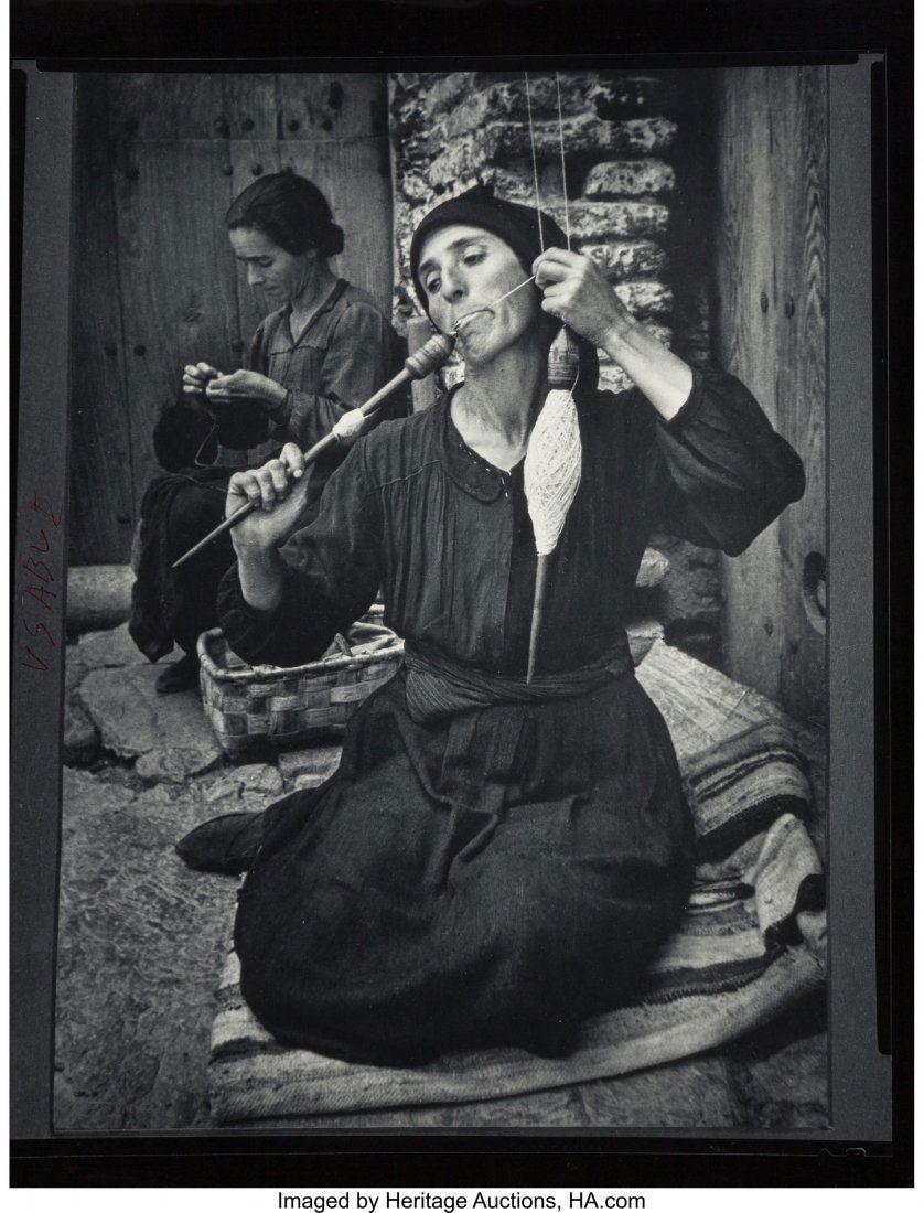 W. Eugene Smith (American, 1918-1978) Spanish Vi: W. Eugene Smith (American, 1918-1978)Spanish Village Spinner, 1951Gelatin s