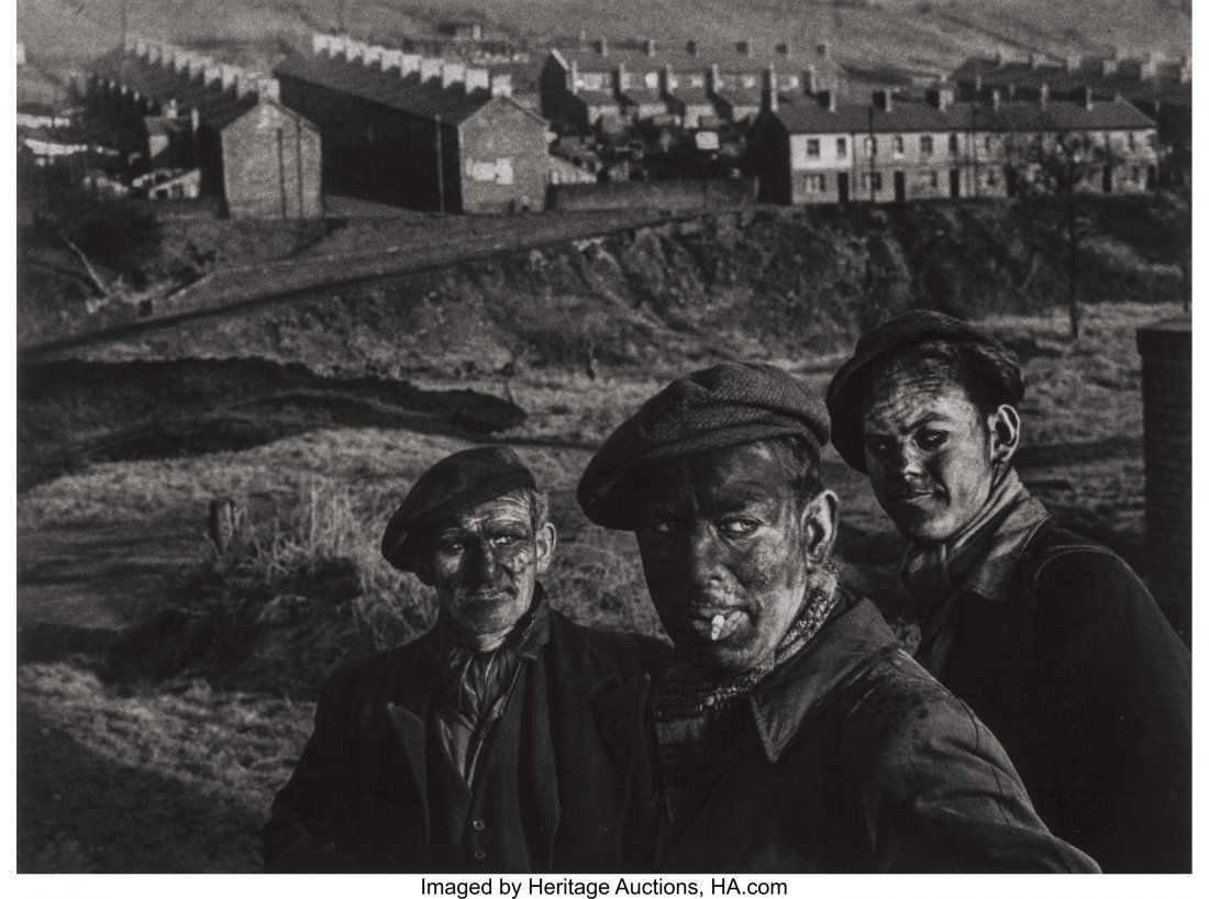 W. Eugene Smith (American, 1918-1978) Welsh Mine: W. Eugene Smith (American, 1918-1978)Welsh Miners, 1950Gelatin silver, circ