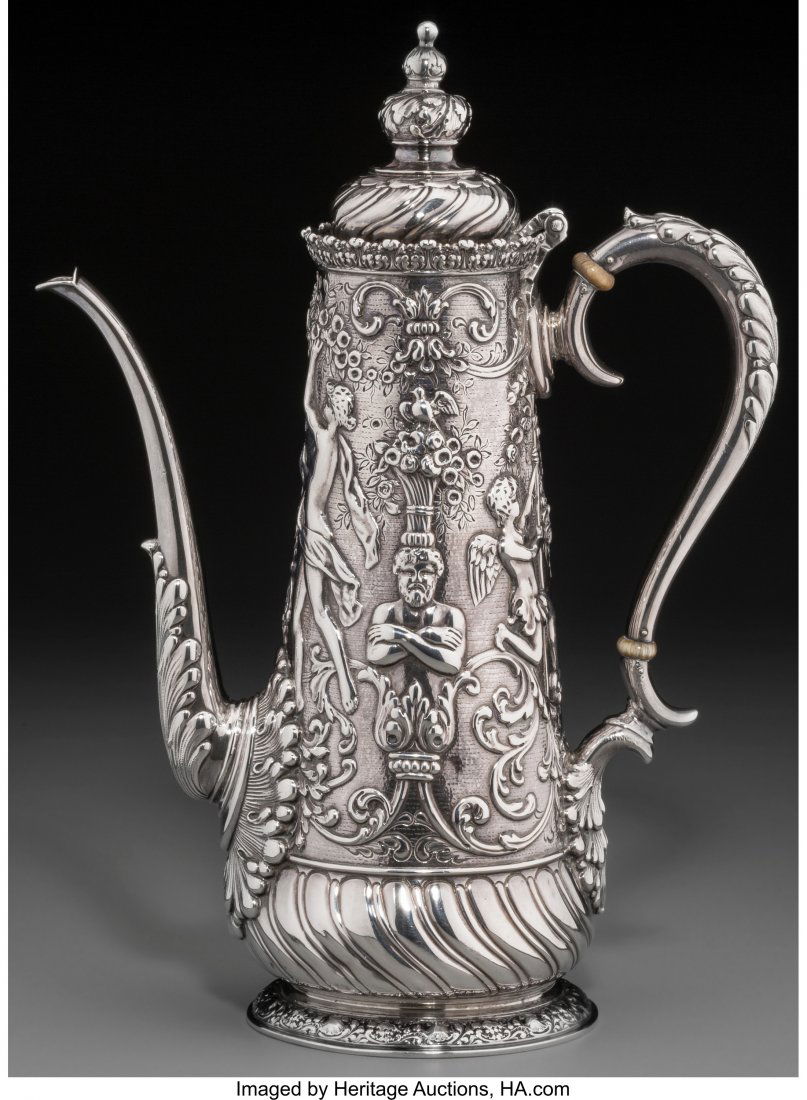 A Tiffany & Co. Silver Turkish Chocolate Pot, Ne (1 of 5)