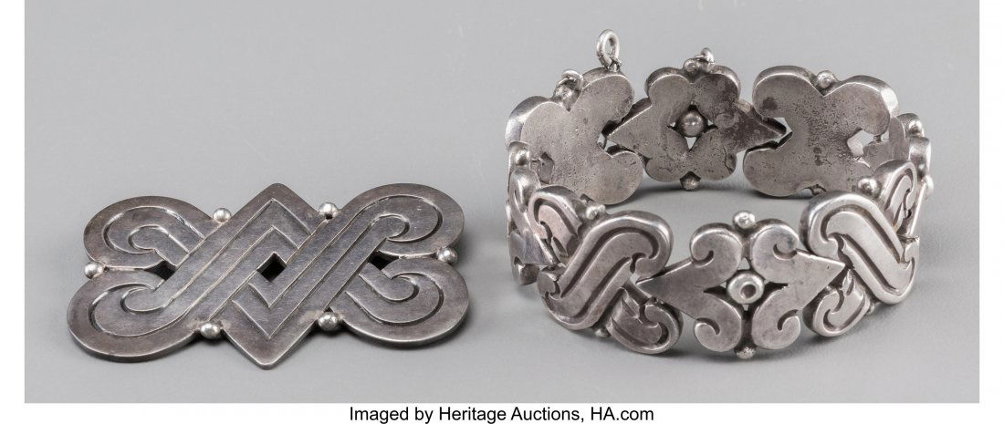 An Early Two-Piece Hector Aguilar Mexican Silver (1 of 2)