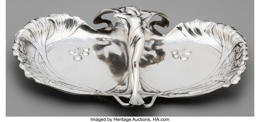 A German Art Nouveau Silver Figural Divided Dish (1 of 3)