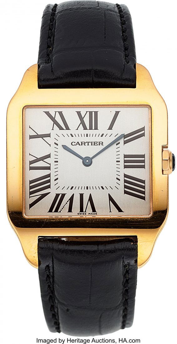 Cartier Ref. 2650 Large Rose Gold Santos Dumont (1 of 4)