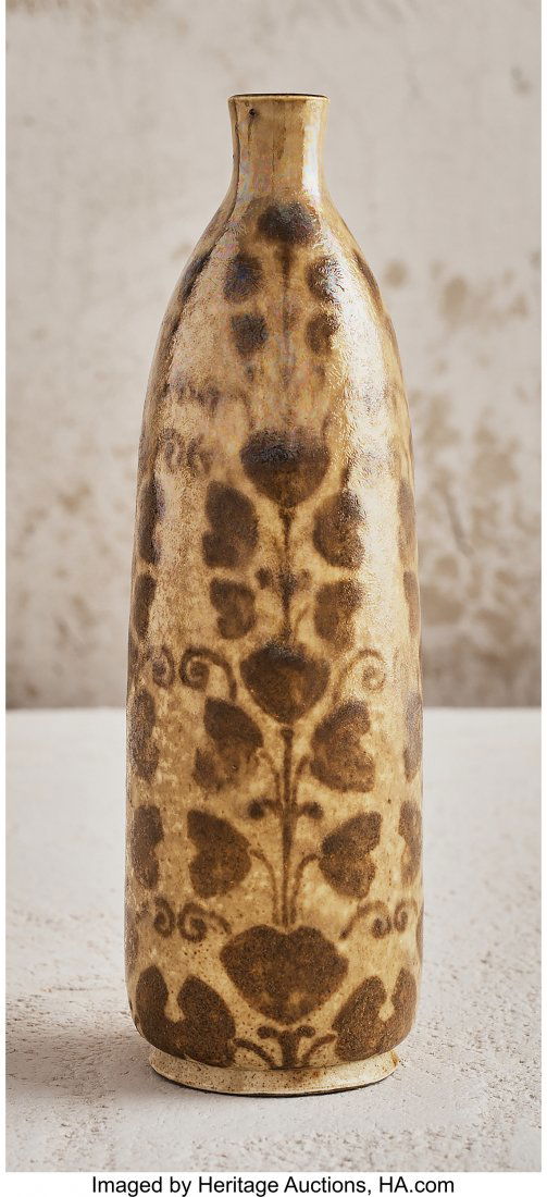 Emile Diffloth (French, 1856-1933) Floral Bottle (1 of 3)