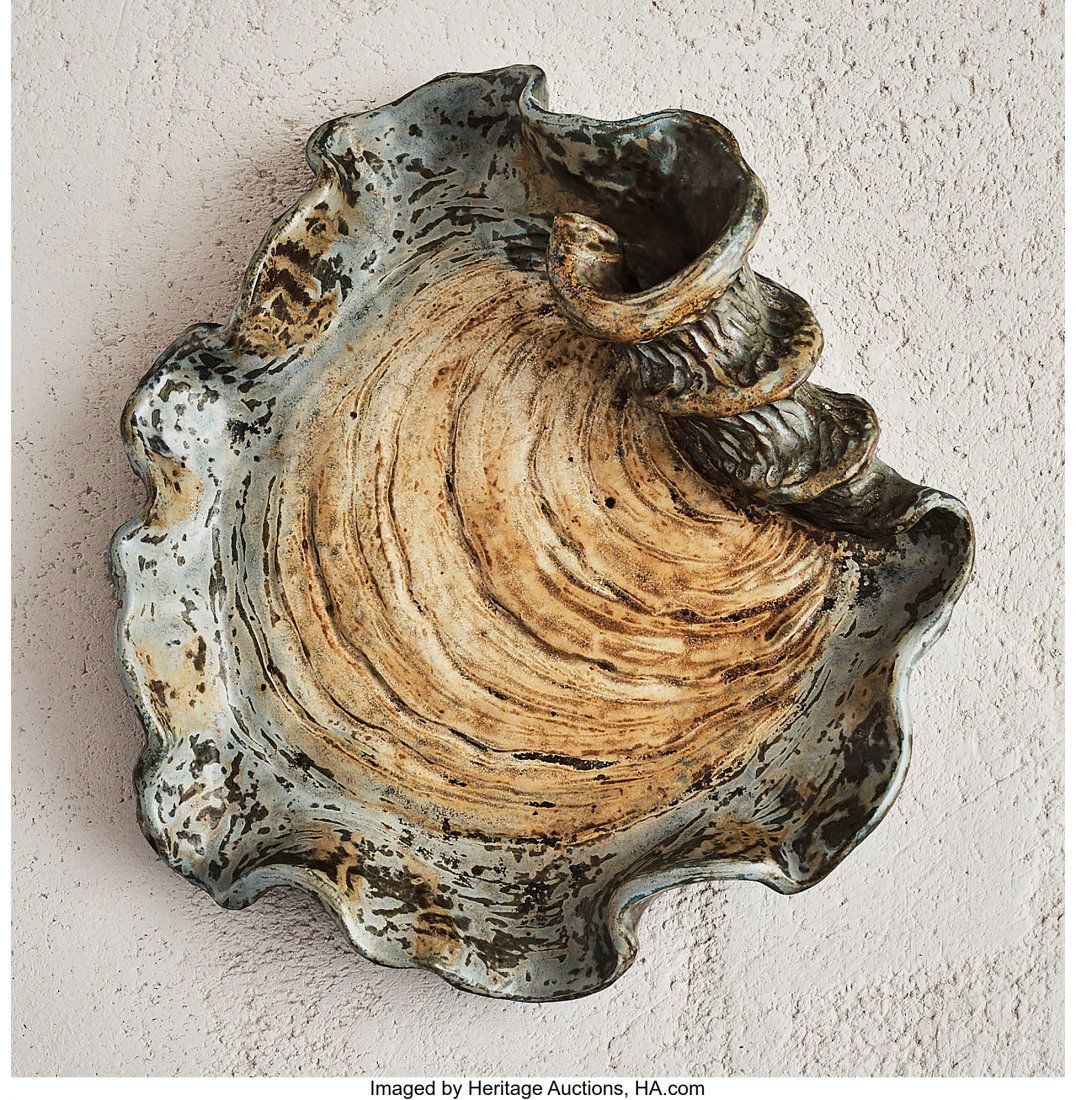 Theo Perrot (French, 1856-1942) Shell Dish, circ: Theo Perrot (French, 1856-1942)Shell Dish, circa 1907Glazed stoneware9-