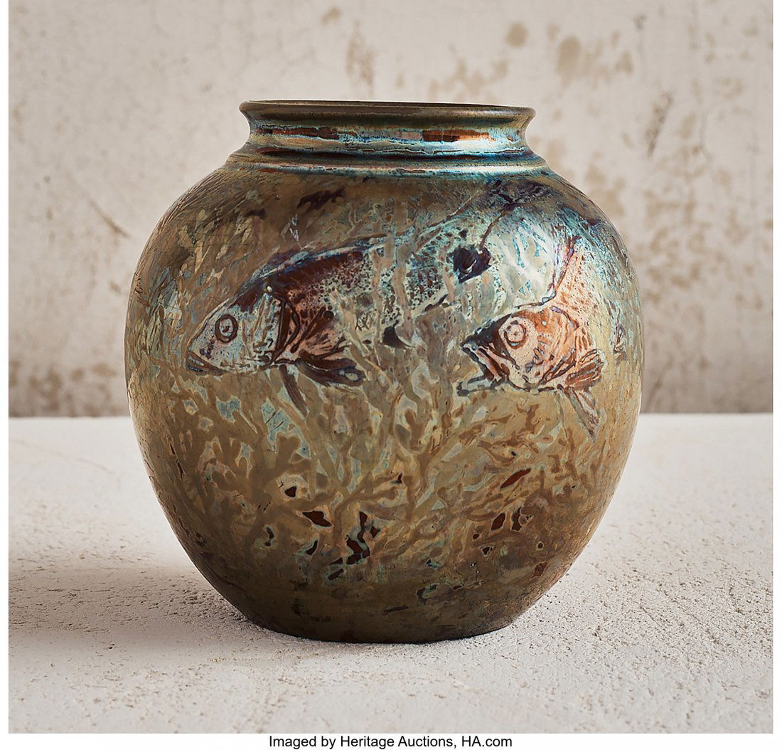 ClÃ©ment Massier (French, 1835-1917) Poissons Va (1 of 4)