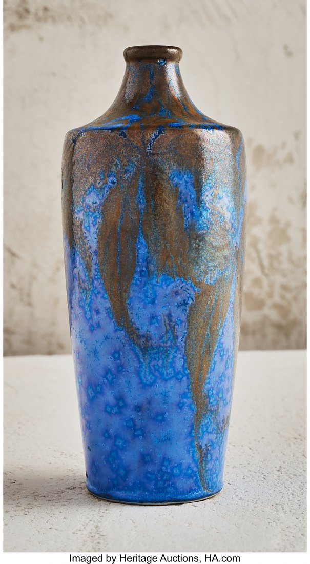 Emile Diffloth (French, 1856-1933) Autumn Dusk V: Emile Diffloth (French, 1856-1933)Autumn Dusk Vase, circa 1910Glazed porcel