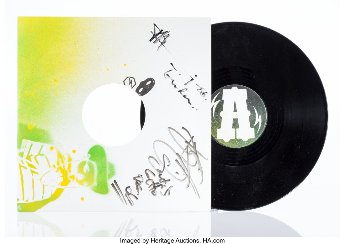 Paul Insect (b. 1971) DJ Shadow: Enuff + This Ti: Paul Insect (b. 1971)DJ Shadow: Enuff + This Time, 2006Hand sprayed in colo