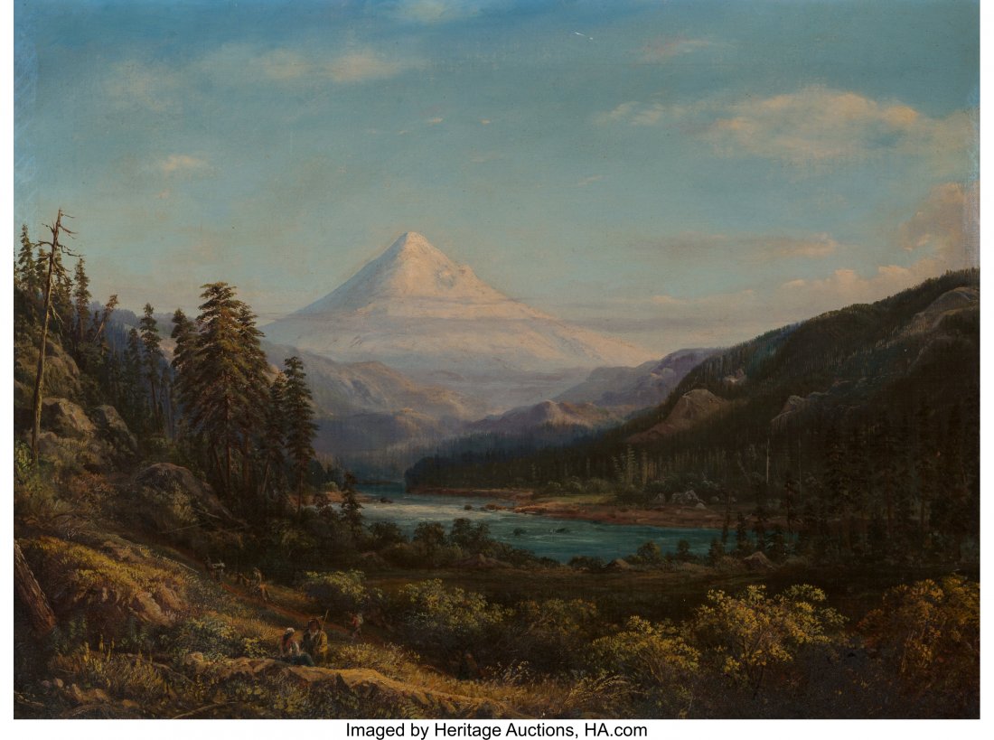 William Keith (American, 1839-1911) Mount Hood f: William Keith (American, 1839-1911)Mount Hood from the Banks of Little Sandy River<
