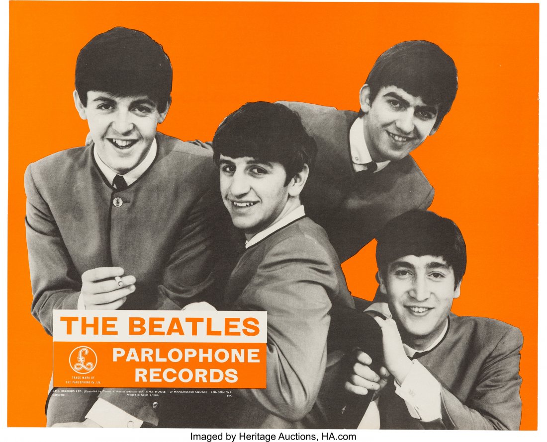 Beatles - The Beatles 1963 EMI Parlophone Promo: Beatles - The Beatles 1963 EMI Parlophone Promo Poster (UK, 1963). The poster features Th