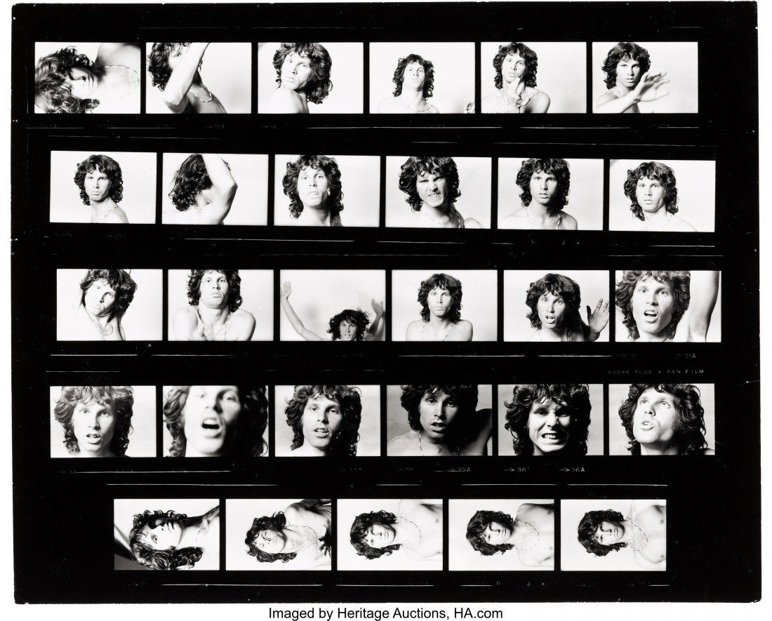 Doors - Jim Morrison Contact Sheet by Joel Brods (1 of 3)