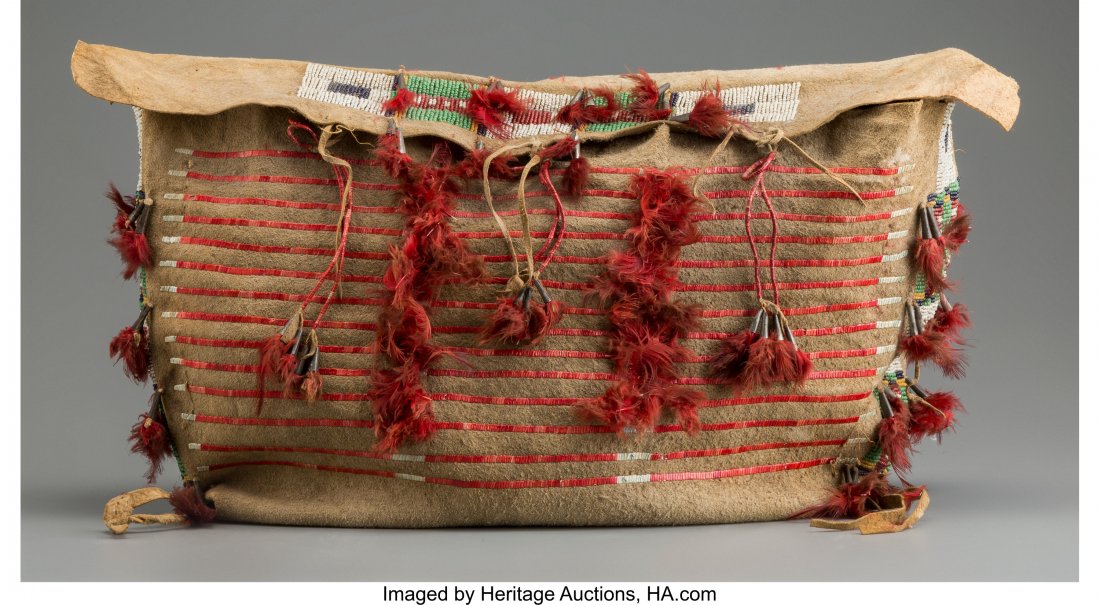A Sioux Quilled and Beaded Tipi Bag    c. 1890 (1 of 2)