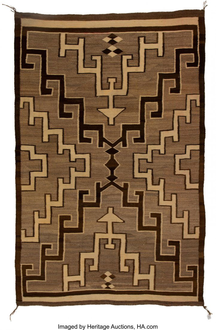 A Navajo Regional Rug  Crystal c. 1920  native h (1 of 2)