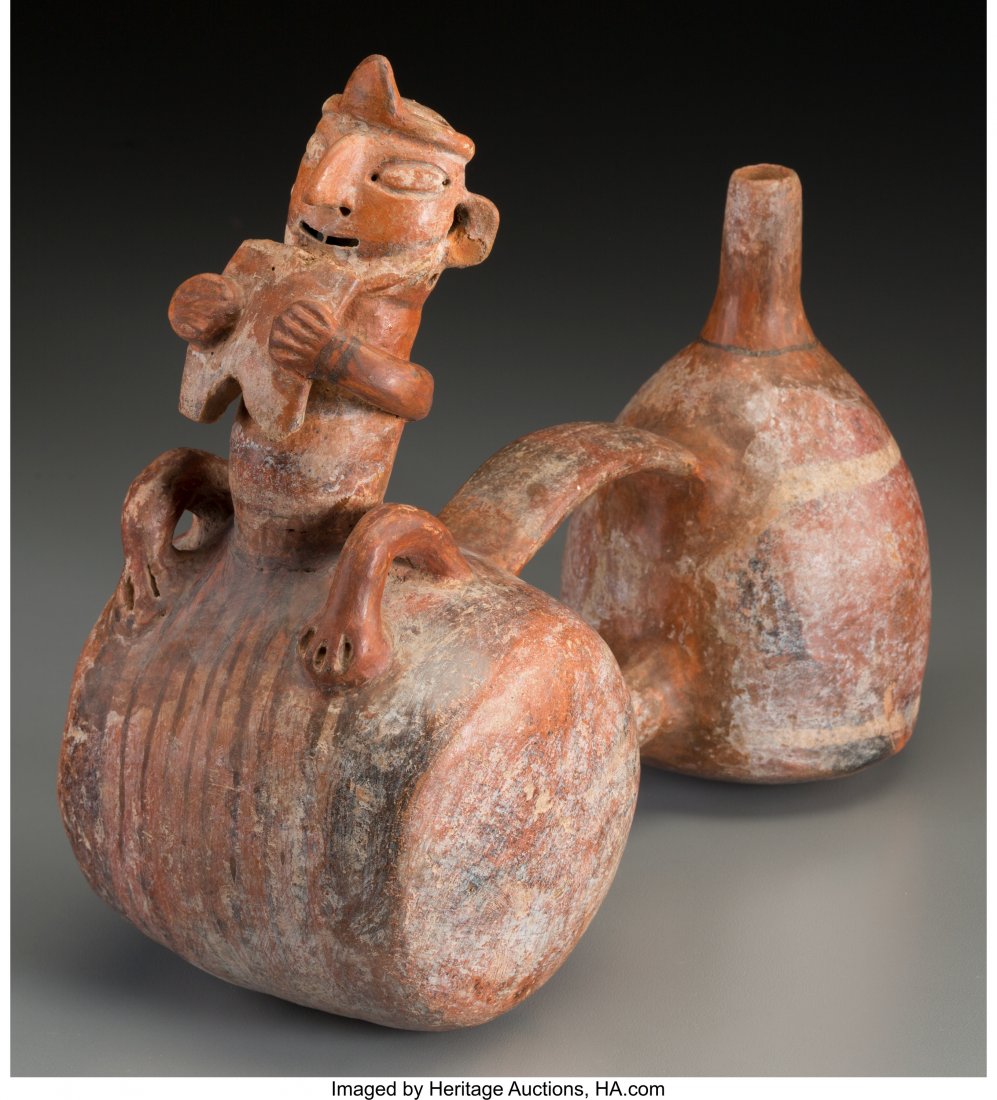 A Vicus Double-chambered Whistling Vessel c. 100 (1 of 2)