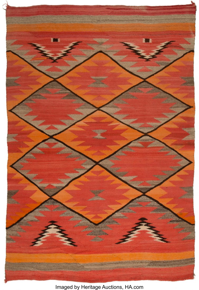 A Navajo Transitional Weaving c. 1900  native ha (1 of 2)