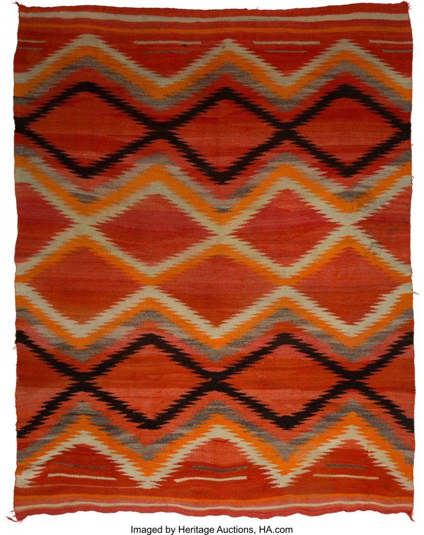 A Navajo Transitional Weaving  c. 1890  native h (1 of 2)