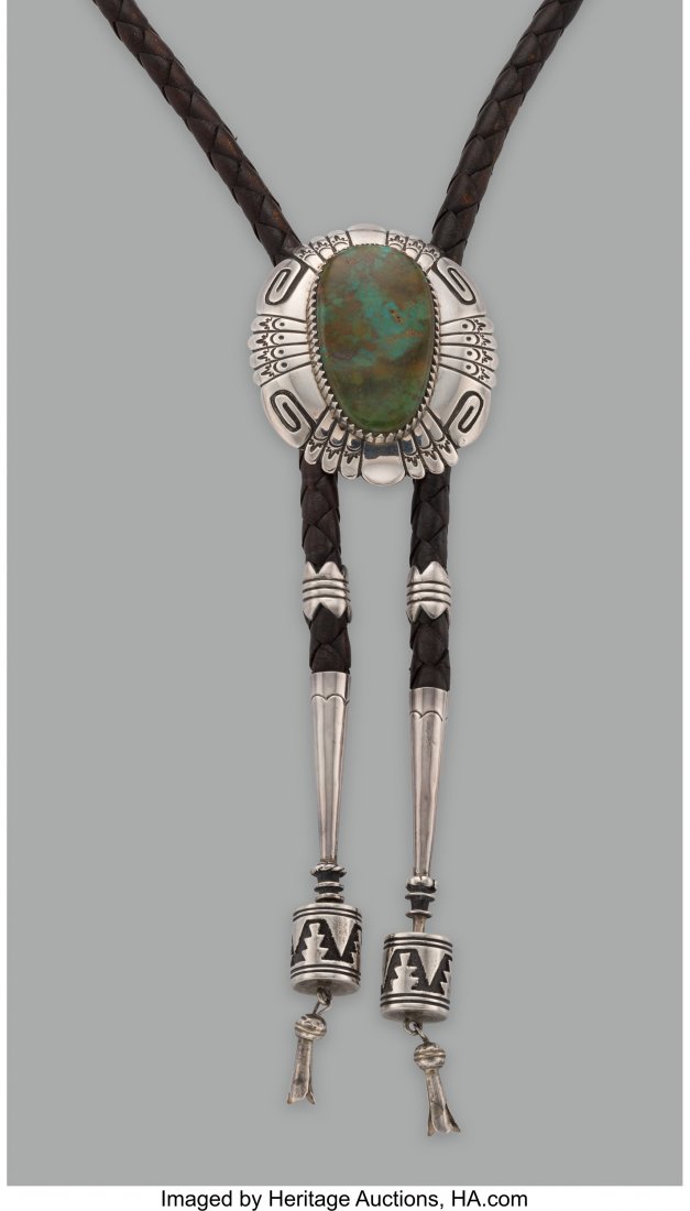 A Navajo Bolo Tie Thomas Singer stamped Thomas: A Navajo Bolo TieThomas Singer stamped Thomas Singer