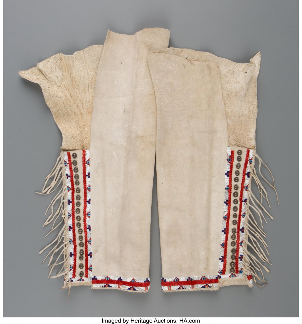 A Pair of Southern Cheyenne Woman's Beaded Hide (1 of 2)