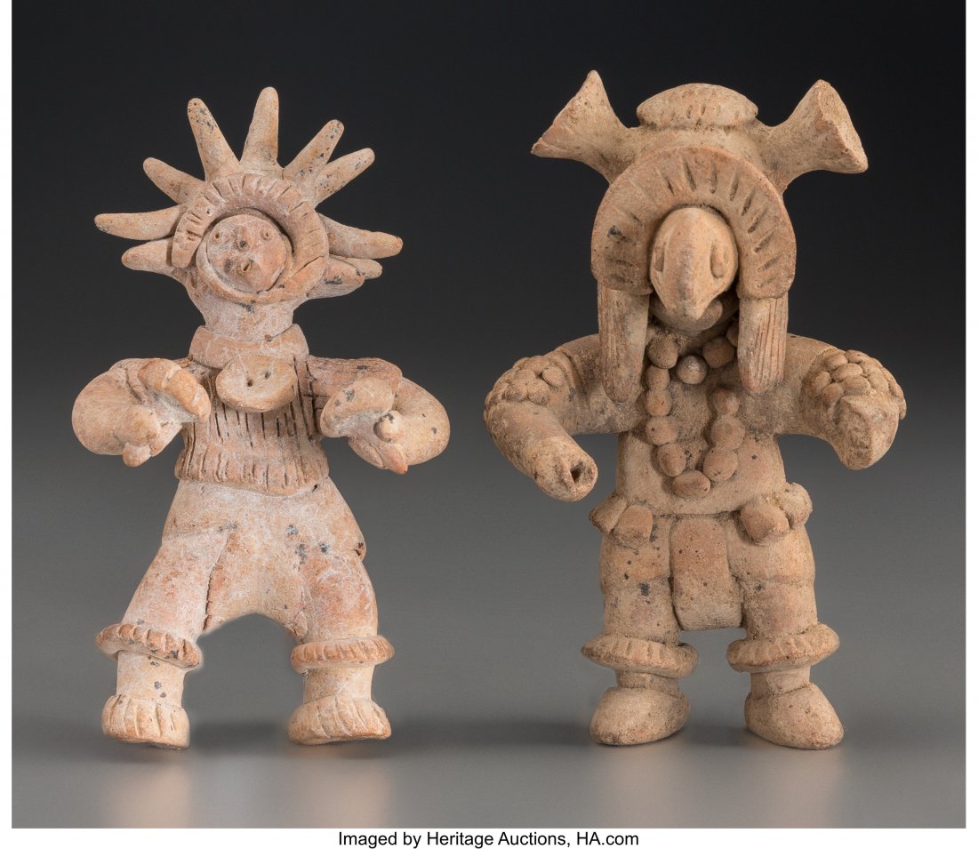 Two Fine Colima Standing Figures c. 200 BC - 200 (1 of 2)