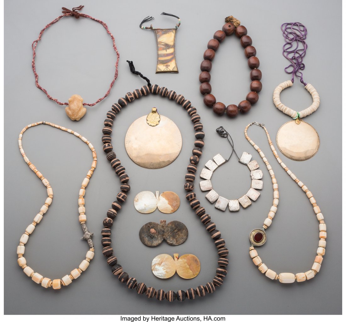 A Group of Various Tibetan and African Necklaces (1 of 1)