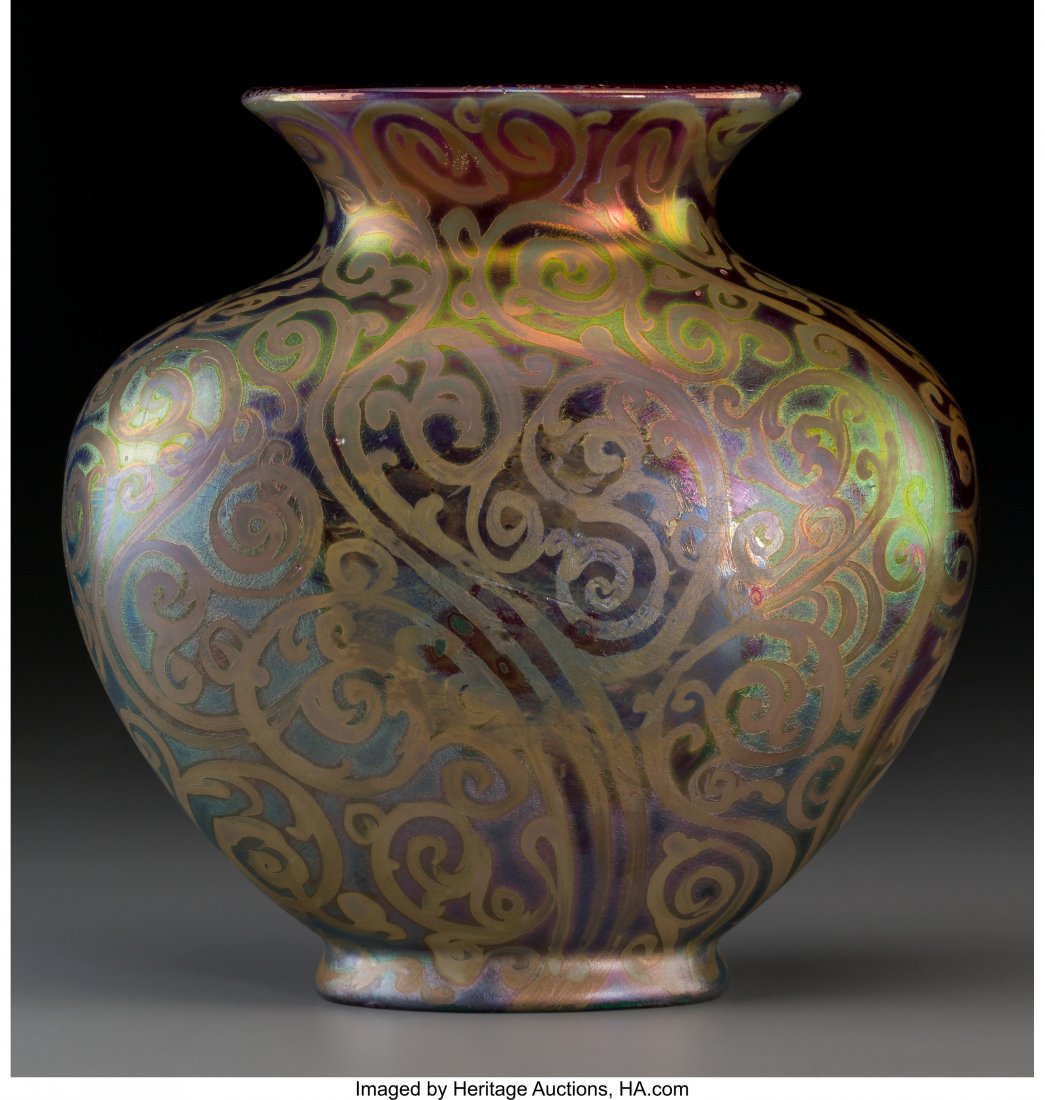 Weller Sicard Lustre Glazed Pottery Vase Circa 1 (1 of 3)