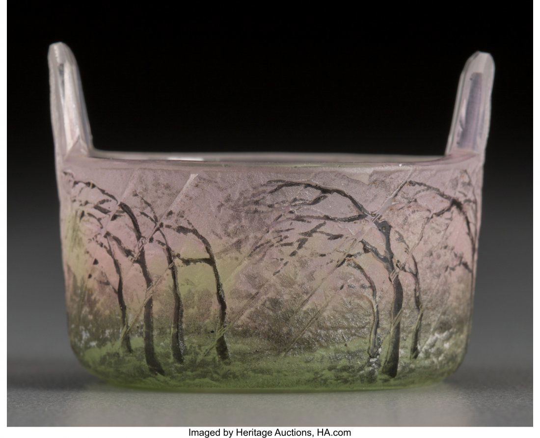 Daum Enameled Vitrified Glass Spring Rain Landsc (1 of 3)