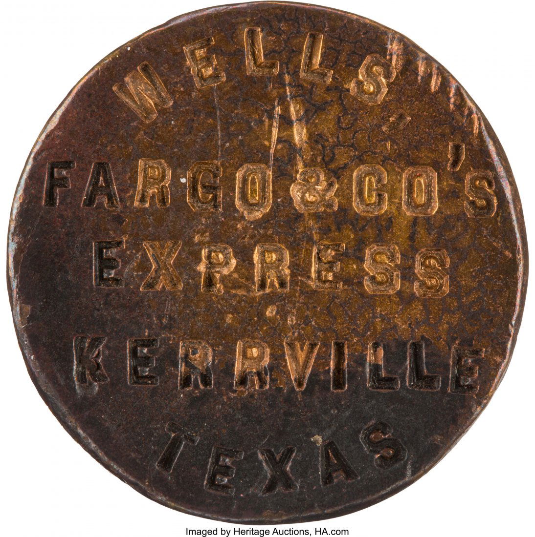 43268 Rare Wells Fargo Wax Seal from Kerrville, Texas.