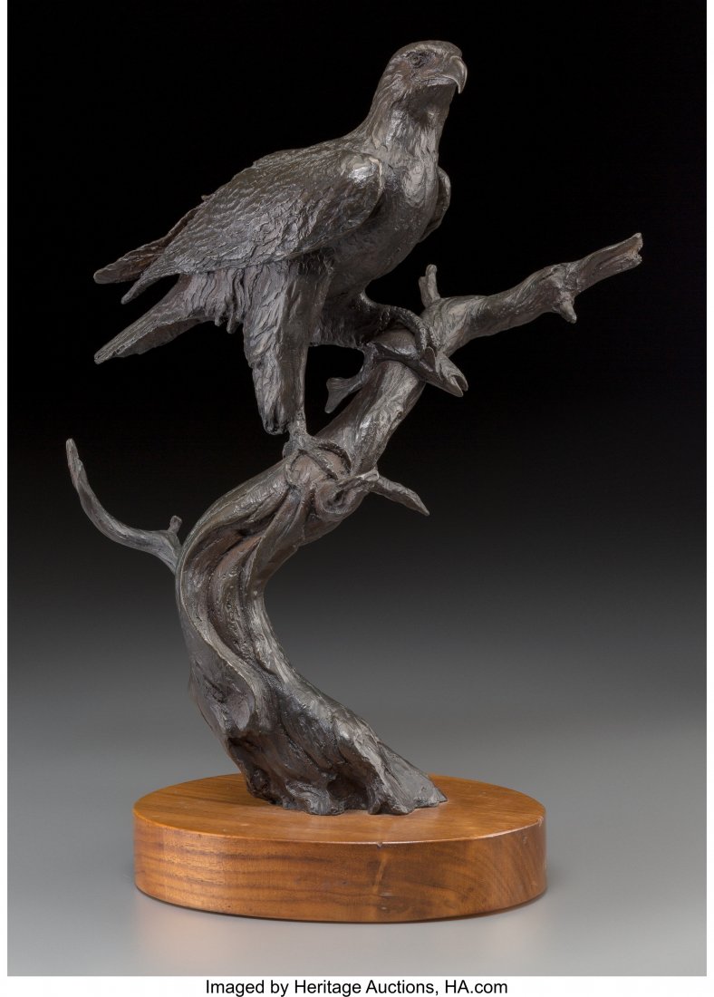 Clark Everice Bronson (American, b. 1939) Bald E: Clark Everice Bronson (American, b. 1939) Bald Eagle, 1971 Bronze with brown