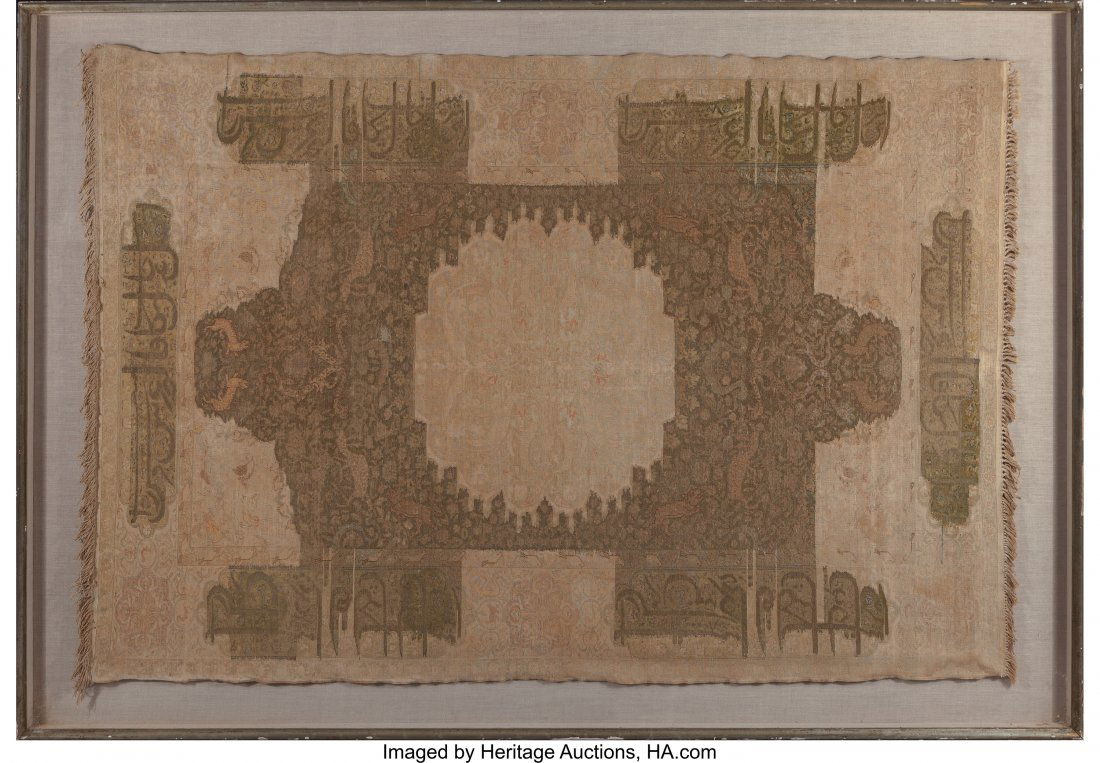 A Large Framed Kayseri Rug 72 inches high x 103-: A Large Framed Kayseri Rug72 inches high x 103-1/2 inches wide (182.9 x 262.9 cm) (framed)