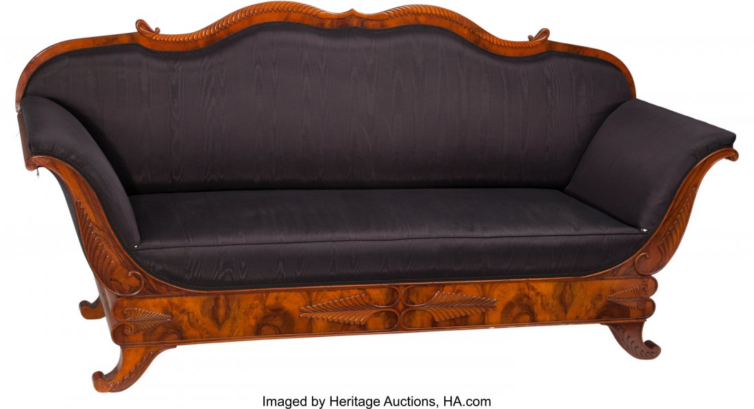 A South German Biedermeier Sofa of the Circle of: A South German Biedermeier Sofa of the Circle of Wilhelm Kimbel, Mainz Region, Germany, circa 1835