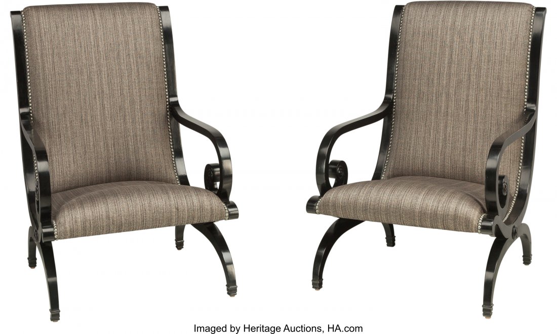 A Pair of Biedermeier Revival Side Chairs, late: A Pair of Biedermeier Revival Side Chairs, late 19th-early 20th century 36 h x 24 w x 25-1/2 d inch