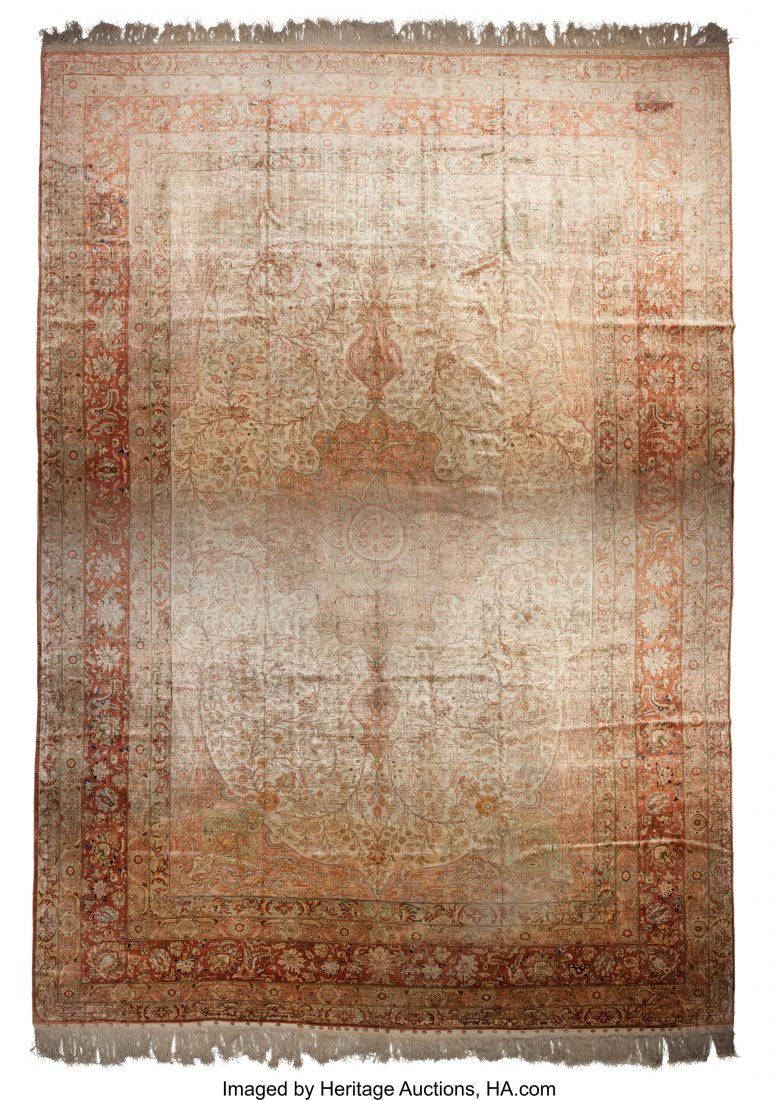 A Kayseri Silk Carpet 18 feet 6 inches long x 12: A Kayseri Silk Carpet 18 feet 6 inches long x 12 feet wide PROPERTY FROM THE ESTATE OF KENNE