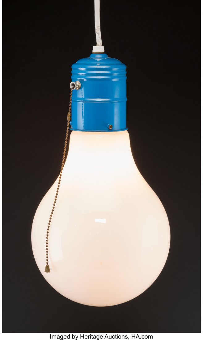 A Large Enameled Metal and Glass Bulb Lamp After: A Large Enameled Metal and Glass Bulb Lamp After Ingo Maurer, circa 1960 16 inches high (40.6