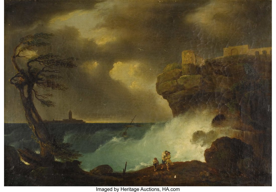 Continental School (19th Century) The Shipwreck: Continental School (19th Century) The Shipwreck Oil on canvas 22-1/2 x 31 inches (