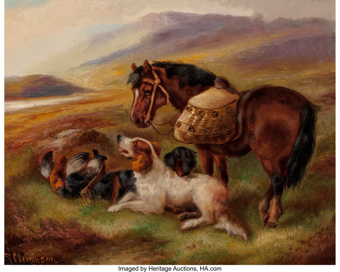 Robert Cleminson (British, 1835-1898) Animals in: Robert Cleminson (British, 1835-1898)Animals in the Pasture (two works)Oil on
